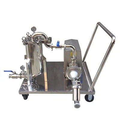 Zakfilterbehuizing Skid met centrifugaalpomp